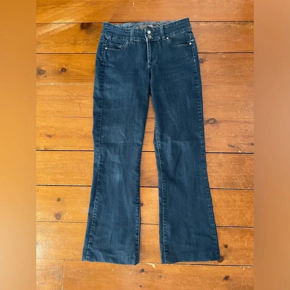 Paige Hidden Hills 2000s Dark Wash Mid Rise Bootcut Jeans - Picture 2 of 11
